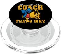 Cheer Cheerleading Coach Because I'm The Coach That's Why PopSockets PopGrip for MagSafe