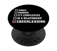Cheer Cheerleading Single Married It's Complicated In A PopSockets Adhesive PopGrip