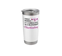 Cheer Cheerleading Single Married It's Complicated in A Stainless Steel Insulated Tumbler