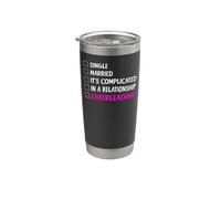 Cheer Cheerleading Single Married It's Complicated in A Stainless Steel Insulated Tumbler