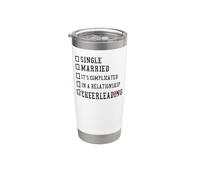 Cheer Cheerleading Single Married It's Complicated in A Stainless Steel Insulated Tumbler
