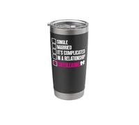 Cheer Cheerleading Single Married It's Complicated in A Stainless Steel Insulated Tumbler
