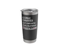 Cheer Cheerleading Single Married It's Complicated in A Stainless Steel Insulated Tumbler