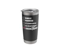 Cheer Cheerleading Single Married It's Complicated in A Stainless Steel Insulated Tumbler