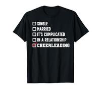 Cheer Cheerleading Single Married It's Complicated In A T-Shirt