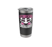 Cheer Cheerleading St Patricks Day One Lucky Cheerleader Stainless Steel Insulated Tumbler