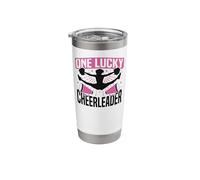 Cheer Cheerleading St Patricks Day One Lucky Cheerleader Stainless Steel Insulated Tumbler