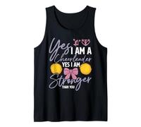 Cheer Cheerleading Yes I Am A Cheerleader Yes I Am Stronger Tank Top