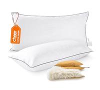 Cheer Collection Set of 2 Organic Kapok Bed Pillows, Natural Kapok Fiber Filled Sleeping Pillows and Sham Inserts, Standard Size, 20 x 28 inches