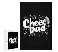 Cheer Dad Cheerleading Father Wood Puzzles for Adults And Family Vertical Version Game Interesting Creative Gift Wooden Jigsaw Puzzle