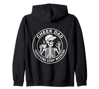 Cheer Dad Surviving Comp Weekend Skeleton Coffee Fathers Day Zip Hoodie