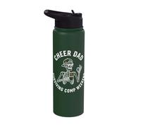 Cheer Dad Surviving Comp Weekend Skeleton Coffee Stainless Steel Insulated Water Bottle