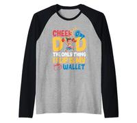 Cheer Dad The Only Thing I Flip Is My Wallet Father's Day Raglan Baseball Tee