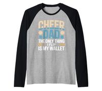 Cheer Dad The Only Thing I Flip is My Wallet Raglan Baseball Tee