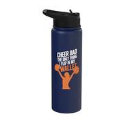 Cheer Dad The Only Thing I Flip is My Wallet Stainless Steel Insulated Water Bottle
