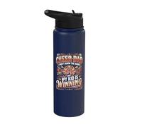 Cheer Father Sideline Coach Cheerleader Dad Stainless Steel Insulated Water Bottle
