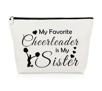 Cheer Gifts for Girls Makeup Bag Sister Gifts from Sister Cheerleader Gifts for Girls Cheer Team Gift for Sister Friend Thank You Gifts Cheerleading Gifts Cosmetic Pouch Christmas Birthday Gifts