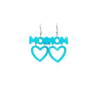 CHEER MAMA MOM Letter Love Earrings Funny MAMA Lightweight Glitter Acrylic Dangle Drop Earrings Mother's Day Jewelry for Mom Birthday Gifts, Metal Acrylic, metal