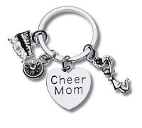 Cheer Mom Keychain, Cheer Mom Gift, Cheer Mom Charm Keyring Perfect Cheerleading Moms