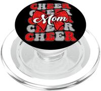 Cheer Mom Mama Bow Sport Cheerleading Squad Red Cheerleader PopSockets PopGrip for MagSafe