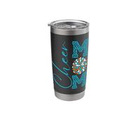 Cheer Mom | Orange Blue White | Teal | Aqua | Leopard Print Stainless Steel Insulated Tumbler