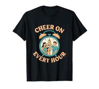 Cheer On Every Hour Family Alarm Clock Graphic Design T-Shirt