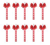 Cheer Pin Me Ribbons, 10Pcs Pin Me Straps with Rhinestones Bow Cheer Bag Bow Keychain for Girls Backpack Cheerleading Sports