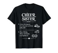 Cheer Sister Cheerleading Support Spirit Noun Style Quote Value Graphic T-Shirt, Men, Black, M
