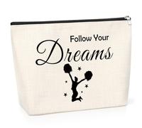 Cheer Team Gift for Women Makeup Bag Encouragement Gifts for Cheerleaders Graduation Gift for Cheerleader Cheer Coach Appreciation Gift Christmas Birthday Present for Cheer Mom Sister Travel Pouch
