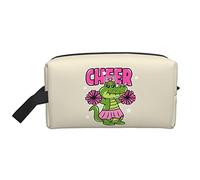Cheer The Crocodile Beige Travel Toiletries Makeup Organizer Large Capacity Portable Cosmetic Bags for Women Girls