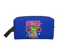 Cheer The Crocodile Blue Travel Toiletries Makeup Organizer Large Capacity Portable Cosmetic Bags for Women Girls