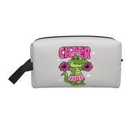 Cheer The Crocodile White Travel Toiletries Makeup Organizer Large Capacity Portable Cosmetic Bags for Women Girls
