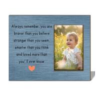 Cheer Up Gifts For Women You Are Braver Than You Think Wood Frames, 4x6 Photo Frame with Stand for Wall and Tabletop Display Appreciation Gifts for Christmas Halloween, Wall Frame Hanging Frame -09