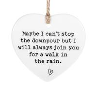 Cheer Up Inspiring Gifts for Women, Ymapinc Maybe I Can't Stop the Downpour Gift, Helping Get Through Tough Times and Keeping Friendship Alive, Hanging Ceramic Gift to Express Friendship to Sister