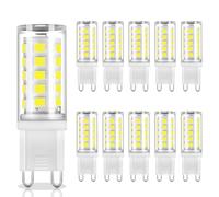 CHEERBEE G9 LED Bulbs Cool White 2700K, 3W G9 LED Light Bulb, 28W 33W 40W Halogen Equivalent, AC 220-240V, 360LM, CRI>85, Capsule Bulb for Crystal Chandelier, No Flicker, Non-dimmable, 10 Pack.