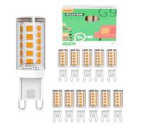 CHEERBEE G9 LED Bulbs Dimmable 12 Pack, Warm White 2700K, 3W G9 LED Equivalent 40W Halogen Bulbs, 480LM, Energy Saving, No Flicker, for Home Lighting, Crystal Chandelier.