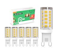 CHEERBEE G9 LED Bulbs Dimmable Cool White 6000K 6 Pack, 3W G9 LED Equivalent 40W Halogen Bulbs, 480LM, Energy Saving, No Flicker, for Home Lighting, Crystal Chandelier.