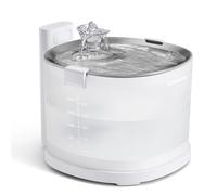 Cheerble E1+ Wireless Cat Water Fountain for Drinking, 2L Pet Fountain, Pumpless, Ultra Quiet, Easy Clean, 5000mAh Battery Operated Water Fountain Cat Bowl with Sensor, Stainless Steel Tray, BPA-Free