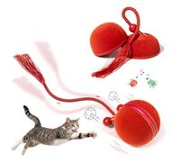 Cheerble Wicked Ball Duo2, 2-in-1 Interactive Cat Ball & Spinning Top, Red