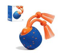 Cheerble Wicked Ball Rolly, Automatic Interactive Dog Ball with Tail, Blue | Self-Rolling Dog Toy with Barking Sounds, 3 Modes, Soft E-TPU, USB-C Rechargeable, for Medium & Large Dogs, Indoor & Outdoor