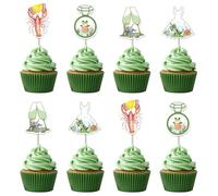 Cheereveal 24Pcs Bayou Bridal Shower Cupcake Toppers, Crocodile Lobster Frog Cupcake Picks Decorations, Swamp Safari Animals Jungle Theme Bachelorette Wedding Engagement Party Supplies