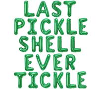 Cheereveal Pickle Bridal Shower Decorations, Green Last Pickle She'll Ever Tickle Balloon Banner, Pickle Theme Letter Foil Balloons, Funny Pickle Bachelorette Engagement Wedding Party Supplies