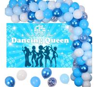 Cheereveal You are the Dancing Queen Decorations, Dancing Queen Hen Party Decorations, Disco Bachelorette Balloon Garland Kit with Dancing Queen Backdrop for Bridal Shower Bachelorette Wedding Party