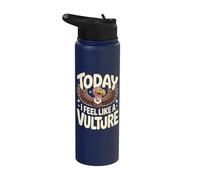 Cheerful Awesome Super Unique Vivid Soaring Stylized Vulture Stainless Steel Insulated Water Bottle