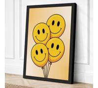 Cheerful Balloon Bunch Canvas Wall Art Print 36x24 Inch