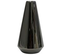 Cheerful Bargains 20cm Chrome Effect Ceramic Bullet Vase - Cone Shaped with Modern Design, Perfect for 1-3 Flowers - Chic and Classy Decor, Standalone Statement Piece or Vase