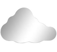 Cheerful Bargains 55cm Large Frameless Cloud Wall Mirror, Glass | 34.5cm Tall Polished Edge Hallway Wall-Mounted Irregular Mirror | Asymmetrical Vanity Mirror for Bedroom, Living Room, Bathroom
