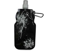 Cheerful Bargains Black BPA-Free Plastic 500ml Foldable Sports Water Bottle | Reusable, Non-Spill Sports-Cap Running Bottle with Carabiner | Travel, Backpacking & Running Essentials, Collapsible Cup