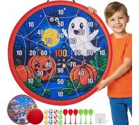 Cheerful Children Toy Kids Halloween Game Party Dart Board XL or XXL, Large Dart Board Set,16 Sticky Balls & 6 Darts, Indoor & Outdoor Garden Game Fun for Ages 3-8