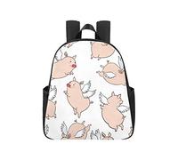 Cheerful Cute Little Cute Flying Pigs Backpacks School 12.40x5.12x14.17inch Travel Backpacks Multipurpose Casual College Backpack Business Travel School,Office